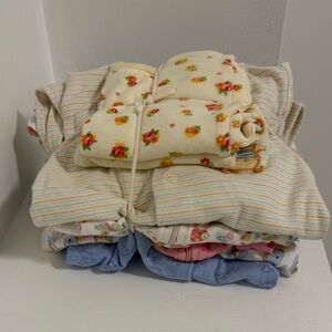 Bundle of 6 Baby Sleepers Including a 2 Pc.Set for 18 Months